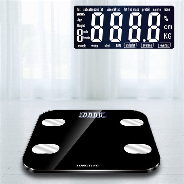 Body Index Electronic Smart Weighing Scales Bathroom Body Fat bmi Scale Digital Human Weight Mi Scales Floor lcd display